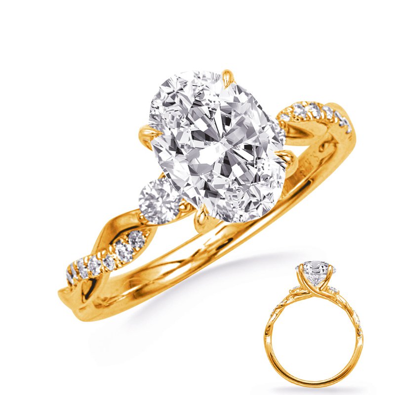 Kashi Bridal Yellow Gold Engagement Ring EN8402-9X7MOVYG