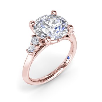 Marquise and Pear Side Stone Diamond Engagement Ring S4405
