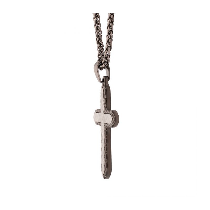 INOX Jewelry Gun Metal IP Stainless Steel Chiseled Bold INOX Jewelry Gun Metal IP Stainless Steel Chiseled Bold
