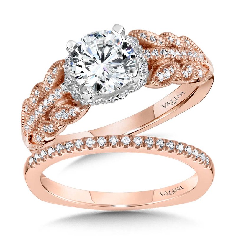 Valina Floral-Inspired, Milgrain-Beaded, Hidden Accents Diamond