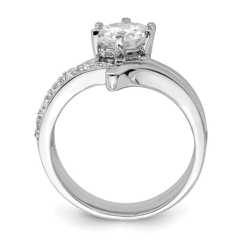 Quality Gold Sterling Silver Rhodium-plated 2-piece CZ
