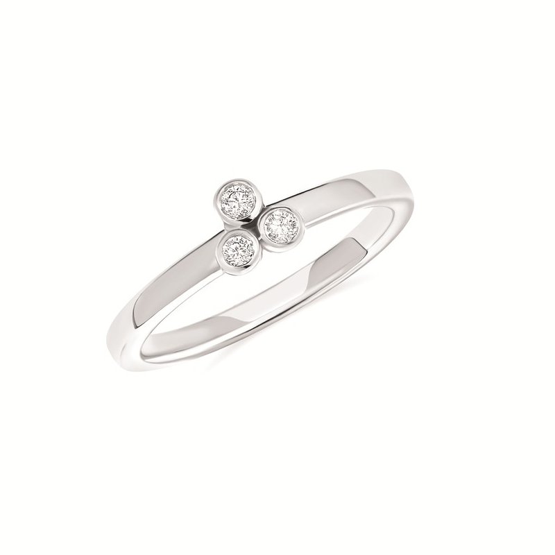 Sterling Silver .08 CTW Diamond Flower Ring Sterling Silver .08 CTW Diamond Flower Ring