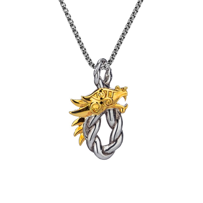 【PondPhuwin】MYSTIC LOCKET Celtic Wolf Spirit with Meaningful Gemstone Sterling Silver