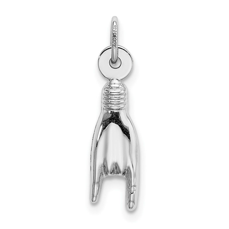 Quality Gold 14K White Gold 3D Rock On Sign Charm K6132