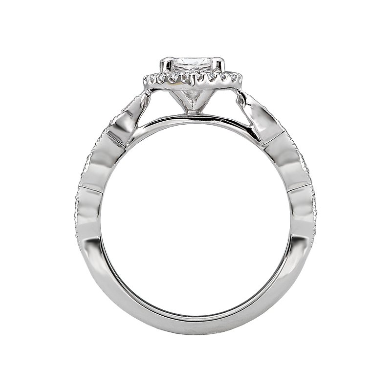 Romance Halo Semi-Mount Diamond Ring 117907-PS100K - Wright
