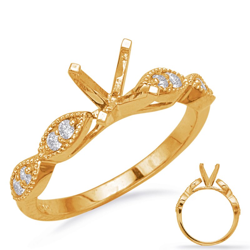 S. Kashi Bridal Yellow Gold Engagement Ring EN7437YG - Walsh