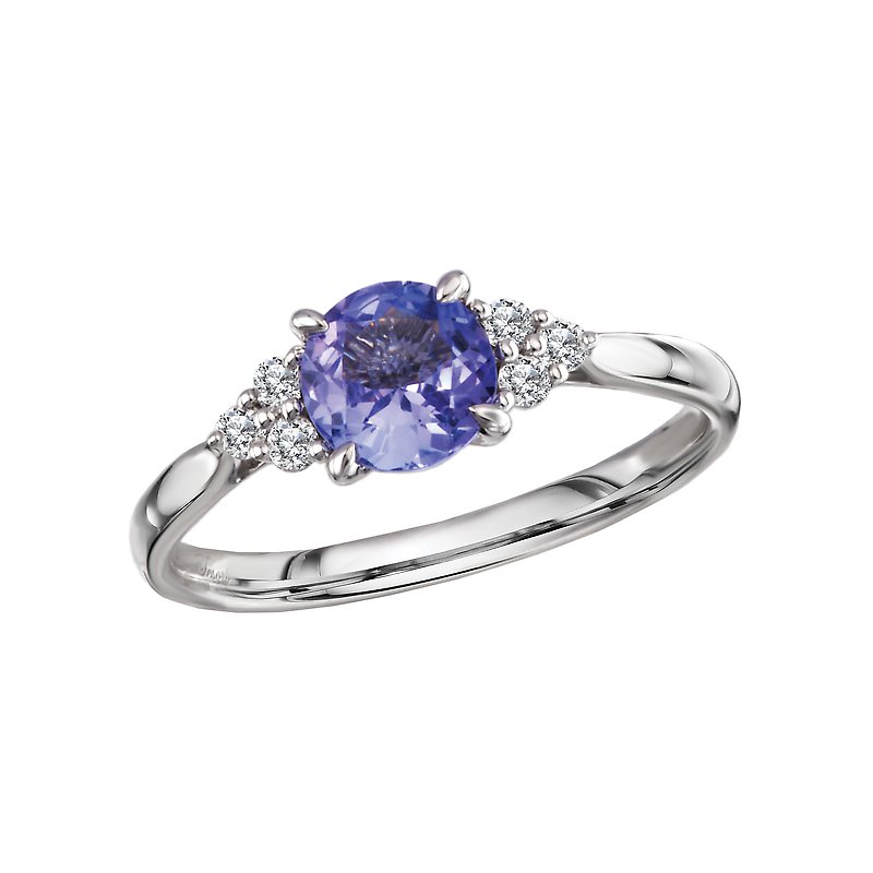 Diamond and Tanzanite Ring