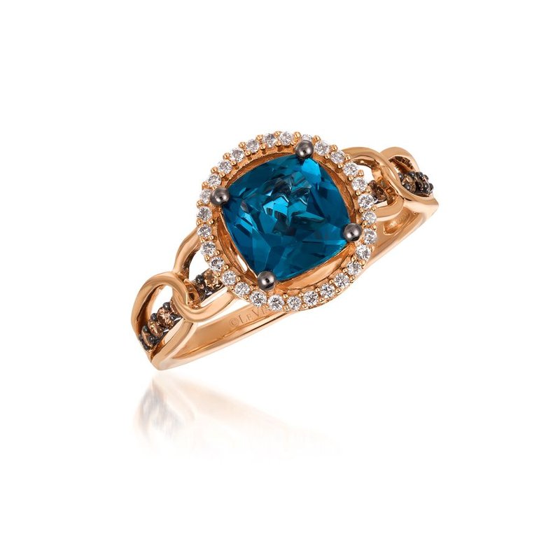 Le Vian 14K Strawberry Gold® Deep Sea Blue Topaz™ 1/2 Ring