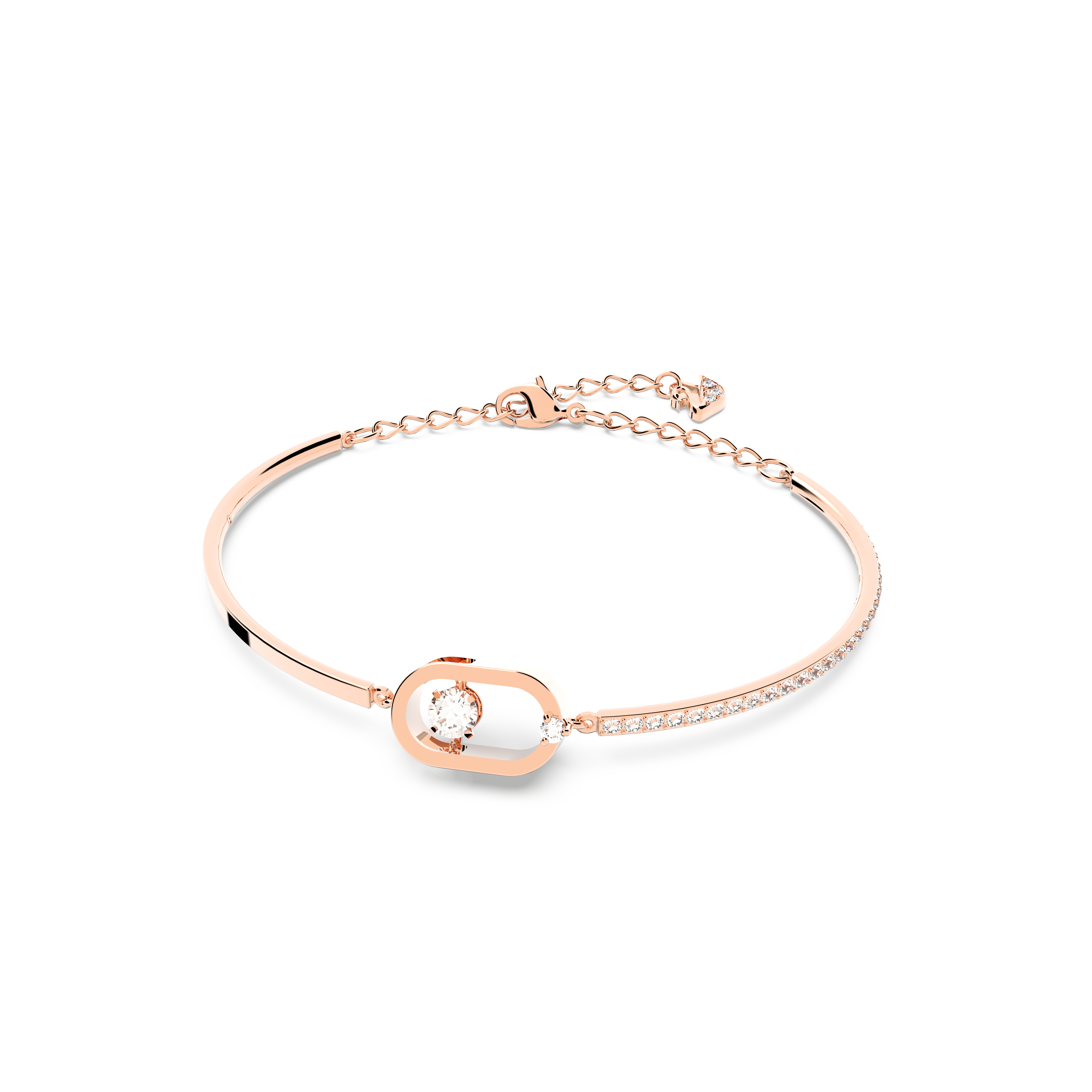 Swarovski Sparkling Dance bracelet, Round cut, Oval shape, White