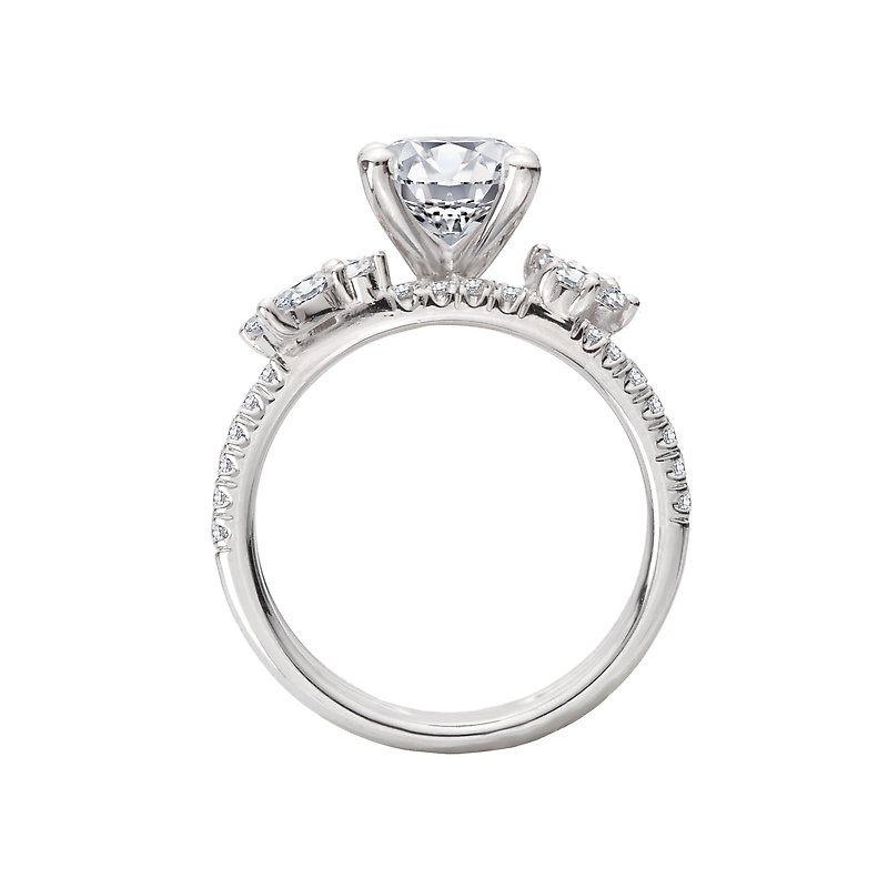 Romance Split Shank Semi-Mount Diamond Engagement Ring