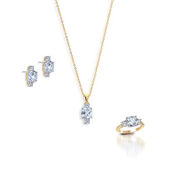Cubic Zirconia Set ZL038-GD-8924-8925-8926