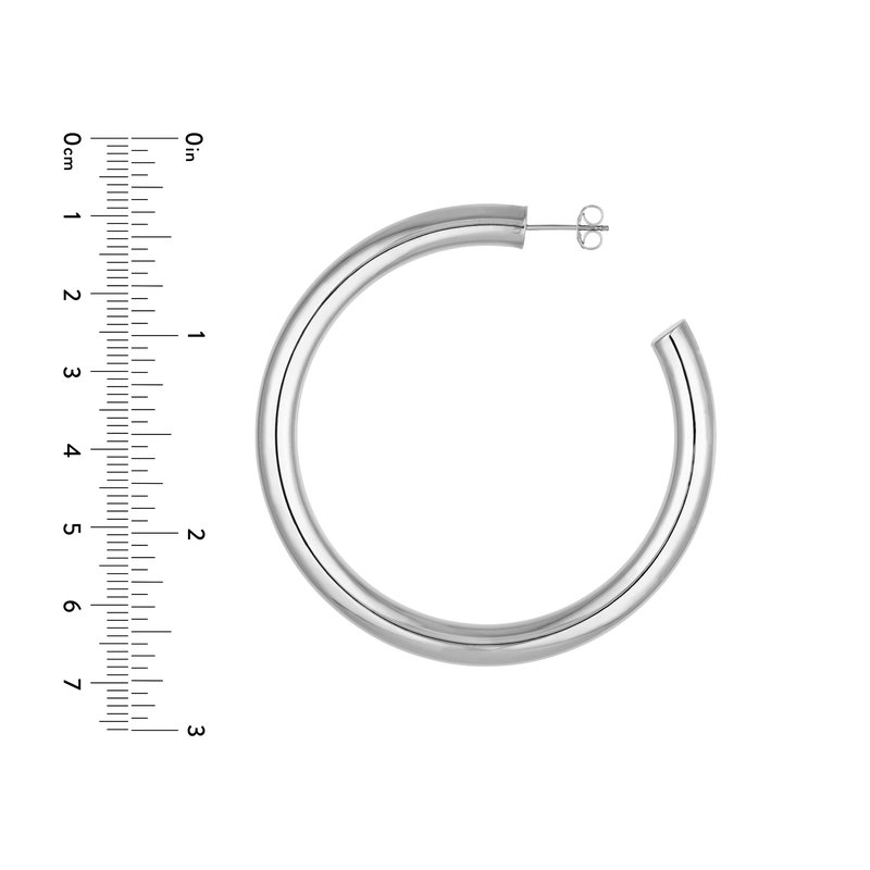 Midas Chain 6mm x 60mm Tube Hoop Earrings TM022338