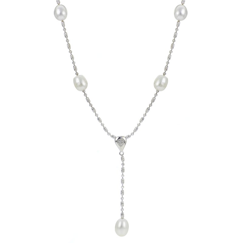 アクセサリー pearl necklace Imperial Pearl Sterling Silver Freshwater Pearl Necklace