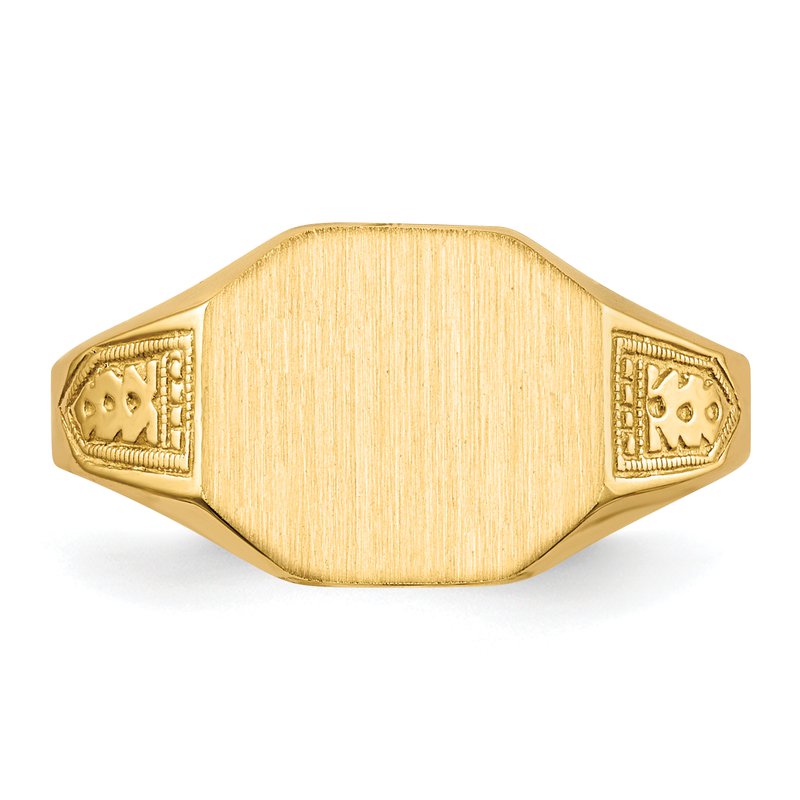 Quality Gold 14k 11.0x9.0mm Open Back Signet Ring RS346