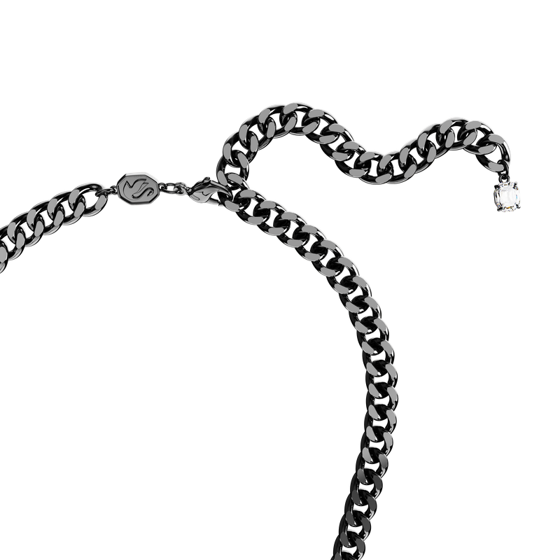 Swarovski Jewelry Dextera Octagon, Pave, White, Rose Gold Bangle Bracelet