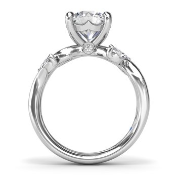 Vine-Inspired Criss Cross Engagement Ring S4408