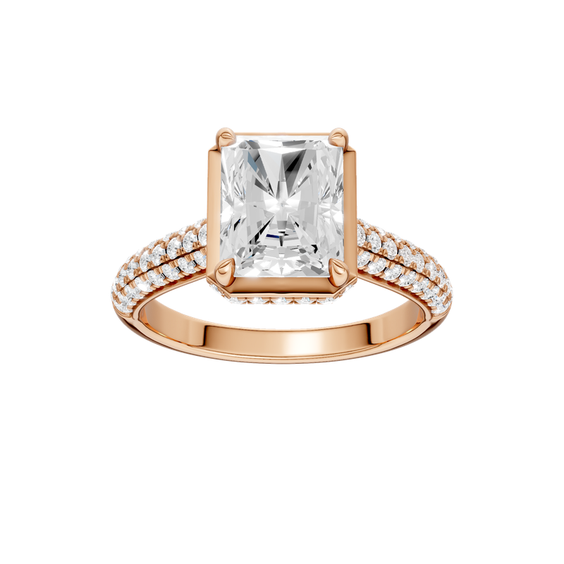 Revelation Hidden Halo Dome Shank Engagement Ring RE29046