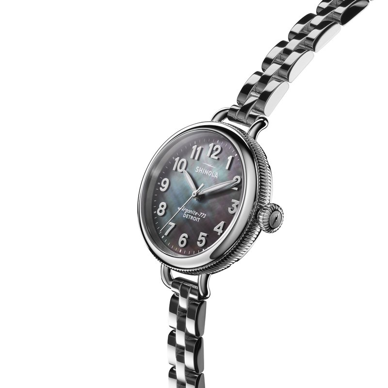 Shinola Watch: Birdy 3H 34mm, MOP Silver Bracelet  display picture 2
