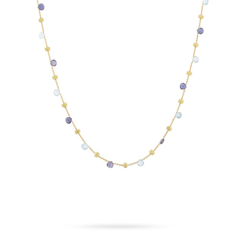 Marco Bicego Paradise Yellow Gold Iolite and Blue Topaz Short