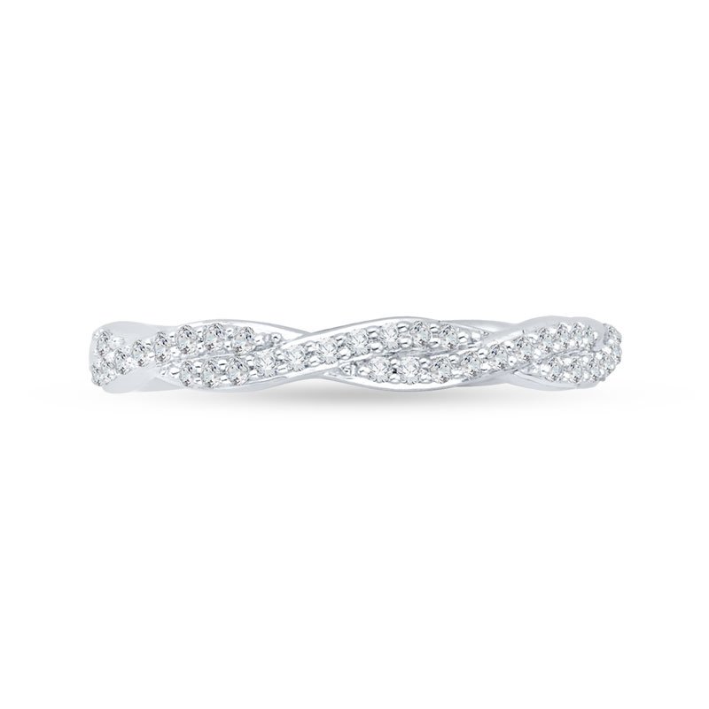 Carizza 14K White Gold Round Diamond Half-Eternity Wedding Band with Euro  Shank CA0047B-37W - J.L. Winters Jewelers