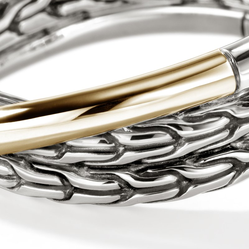 JOHN HARDY JH Essential Crossover Ring, Gold, Sterling