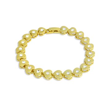 Heart-Shaped Bracelet with Crystal Accent M500-M182734-1