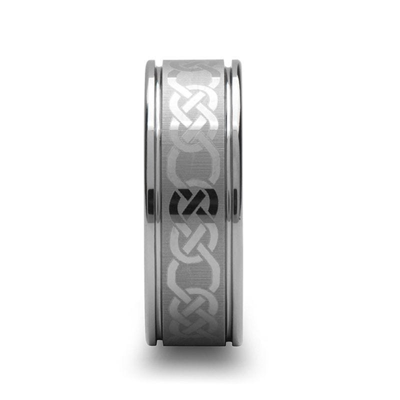 Thorsten PALATINE Laser Engraved Tungsten Ring with Celtic Pattern - 6mm 8mm or 10mm Thorsten PALATINE Laser Engraved Tungsten Ring with Celtic Pattern - 6mm 8mm or 10mm