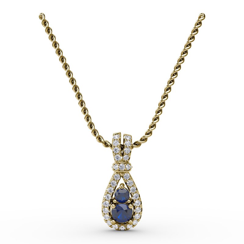 ひなのん(∗ᵒ̶̶̷̀ω˂̶́∗)੭ CandyBuppie・THEfancys Fana Teardrop Sapphire and Diamond Pendant P1714S - C.P.