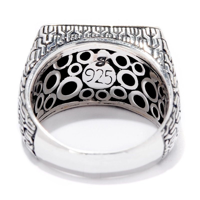 2024最新のスタイル BAGUETTE SILVER STERLING B Samuel ONYX KE - 56459R.SLON RING アクセサリー