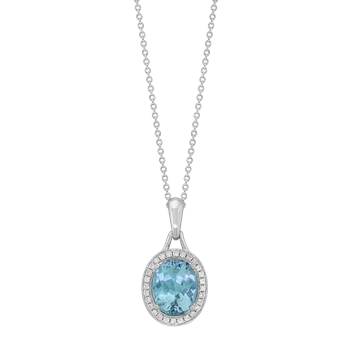 Spark Creations Opal & Diamond Necklace P 26595-OPAL
