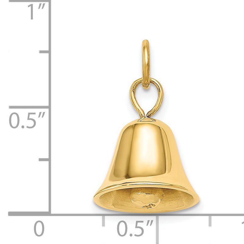Quality Gold 14k Moveable 3-D Wedding Bell Charm A0567 - Bacon