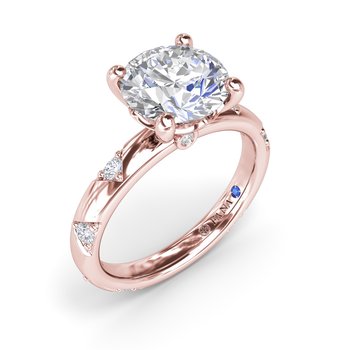 Abstract Round Diamond Engagement Ring S4402