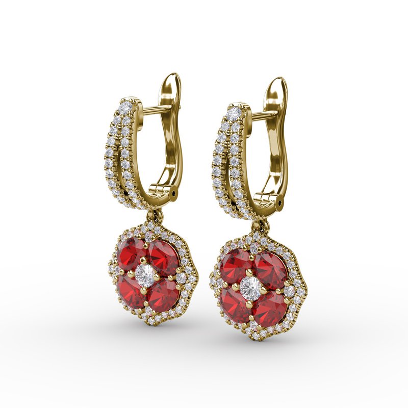 Fana Steal The Spotlight Ruby and Diamond Cluster Drop Fana Steal The Spotlight Ruby and Diamond Cluster Drop