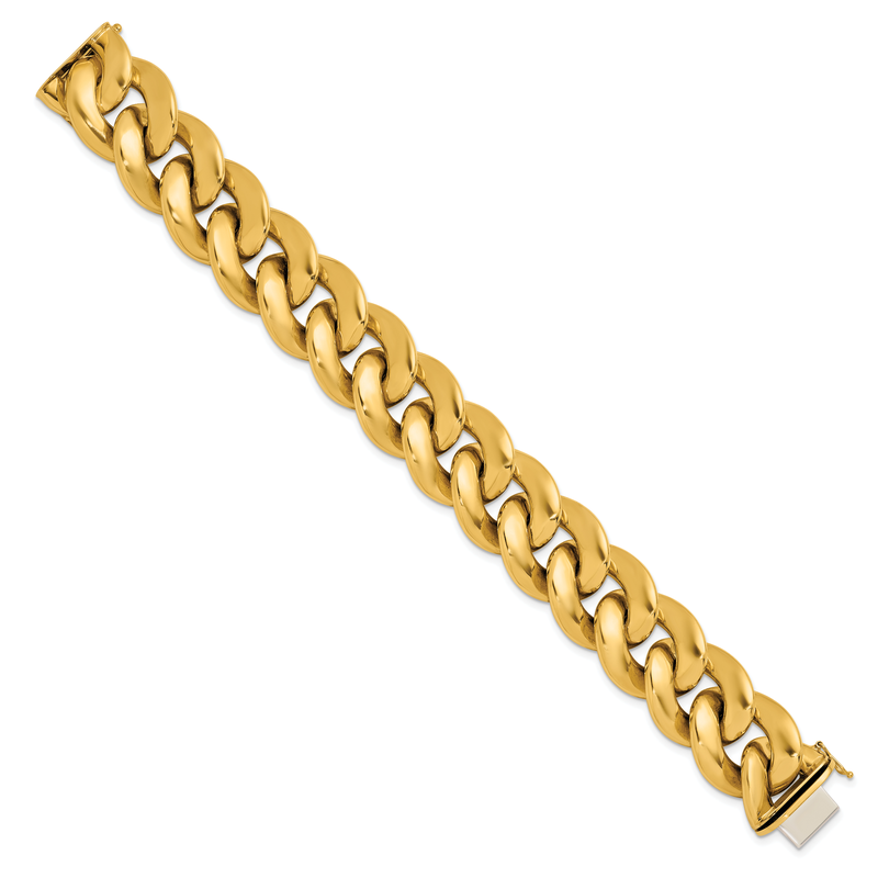Italian Collection Herco 18K Polished 20.8mm Curb 8 inch