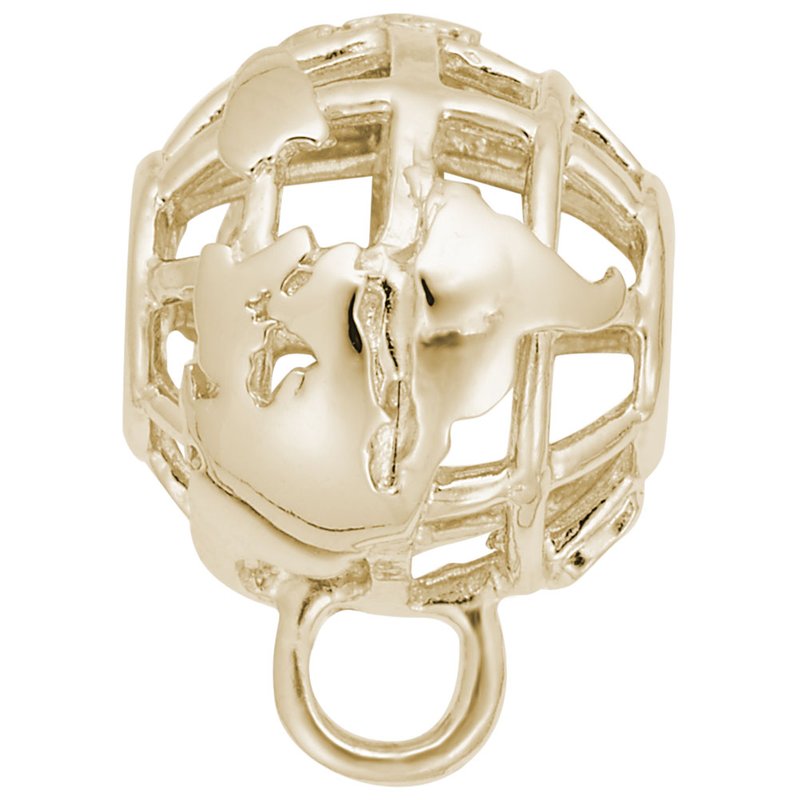 Rembrandt Charms ロープディスク ヘビーチャーム ペンダント ゴールドまたはスターリングシルバー Rembrandt Charms ロープディスク ヘビーチャーム ペンダント ゴールド