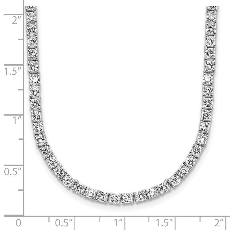 Cheryl M Sterling Silver Black & White CZ Filigree Elephant Necklace