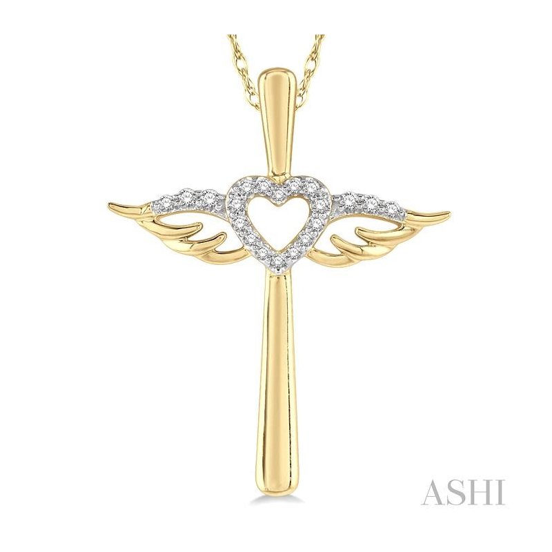 スーパーセール 半額タイムセール ASHI Angel Wings Heart Shape & Cross Diamond Fashion Pendant 語学・辞書・学習参考書