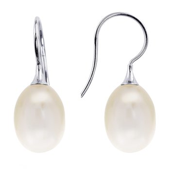◇HYERES LOR◇ H Edition Silver (W) White Pearl Earrings 6mm Sterling Silver Freshwater Pearl Earring 629907/FW