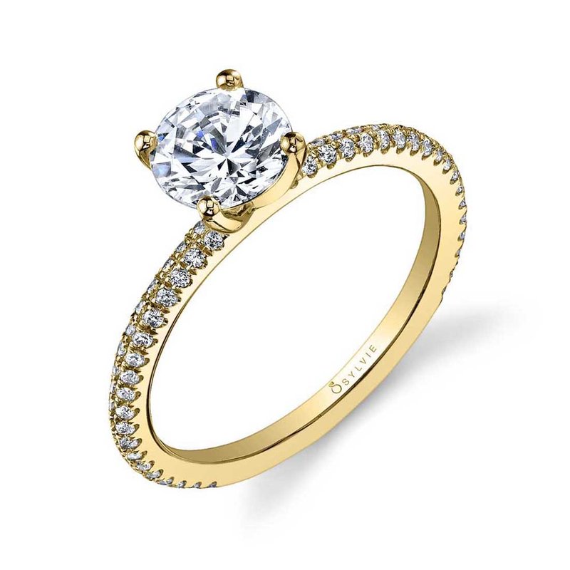 Sylvie Round Cut Classic Round Engagement Ring - Jeana SY131