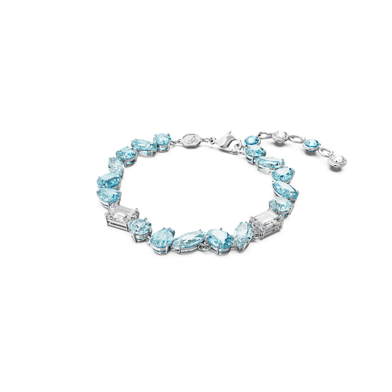 【SWAROVSKI】Gema ブレスレット 5666018 Swarovski Gema bracelet, Mixed cuts, Blue, Rhodium plated