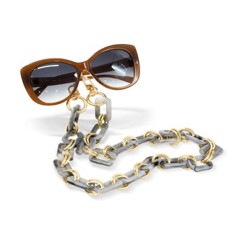 Flat Elongated Link Acrylic Chain CO00003
