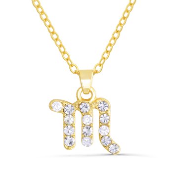 Goldtone Scorpio Crystal Pendant Z124-LN4531