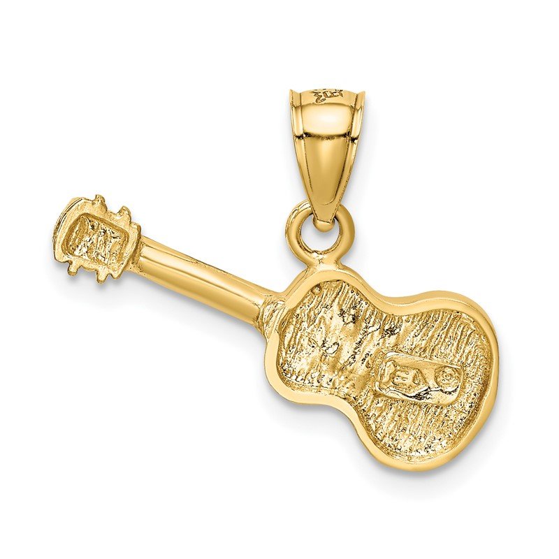 Fine Jewelry by JBD 14k Satin Diamond-cut Acoustic Guitar