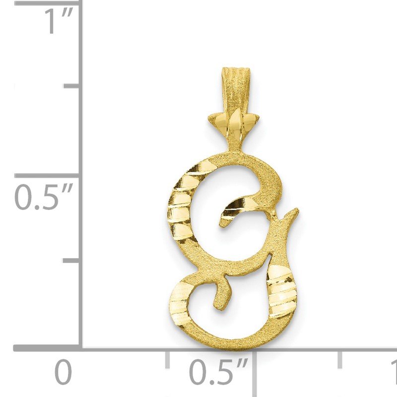 10k initial g pendant factory necklace