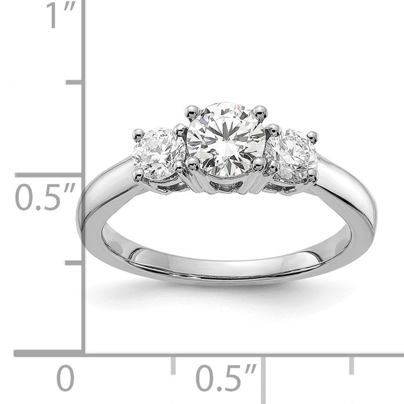 14k White Gold 3-Stone Lab Grown Diamond SI1/SI2, G H I, Engagement Ring 14k White Gold 3-Stone Lab Grown Diamond SI1/SI2, G H I, Engagement Ring