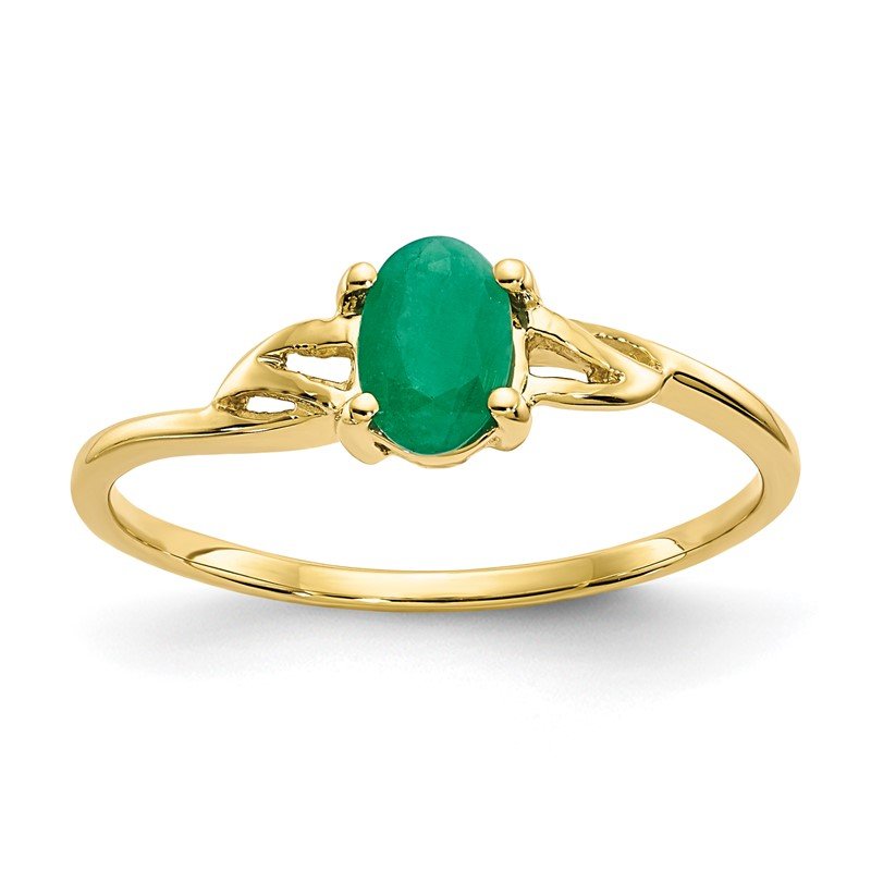 Ring genuine emerald/10k gold ring buy