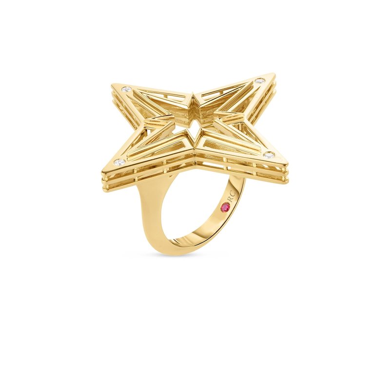 Roberto Coin Stardust Large Open Frame Diamond Star Ring STARDUST-LARGE ...