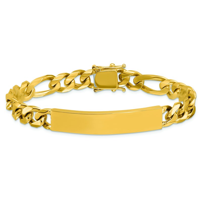 フィガロページ Italian Collection 18K Polished Solid 8.8mm Figaro 8.5 Inch Chain