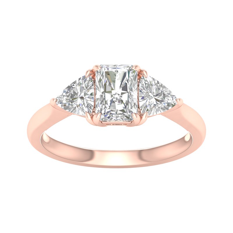 Revelation Lab Grown 3-Stone Ring (Radiant+Trillion) LRB04464EG
