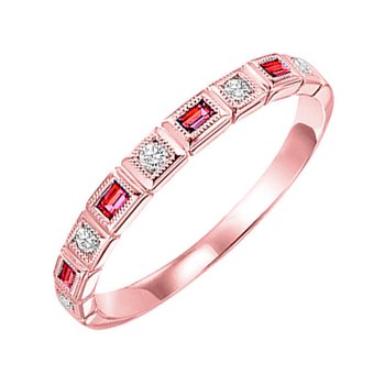 Mixables 14Kt White Gold Diamond 1/12Ctw & Sapphire 1/6Ctw
